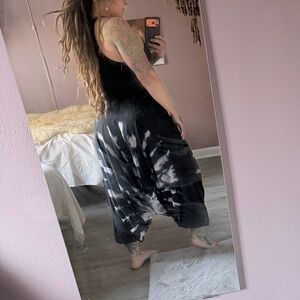 Boho Black and White Women's Harem Pants
